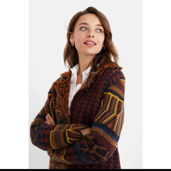 NWT Desigual Women's Earthy Tones Jacket size Large - Picture 2 of 15